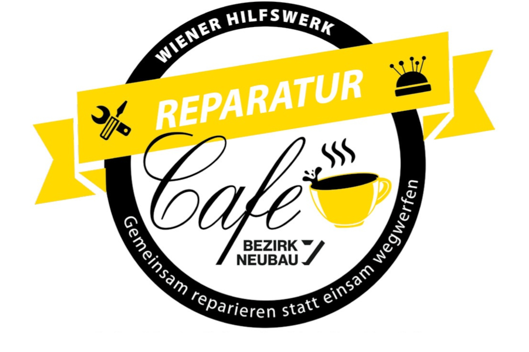 Logo Reparaturcafé mit Bezirksvorstehung Neubau