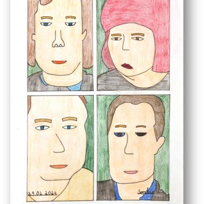 Sophie Beisskammer: „Vier Portraits, 2024“