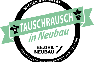 Logo von Tauschrausch in Neubau ist zu sehen. 